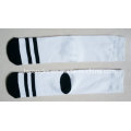 Chaussettes vierges en polyester pour sublimation avec fond noir